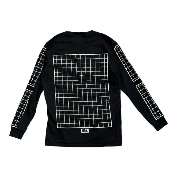 Rare HBA Hood By Air | XL | Black Grid Design Long Sleeve Shirt | Shayne Oliver - Picture 6 of 9
